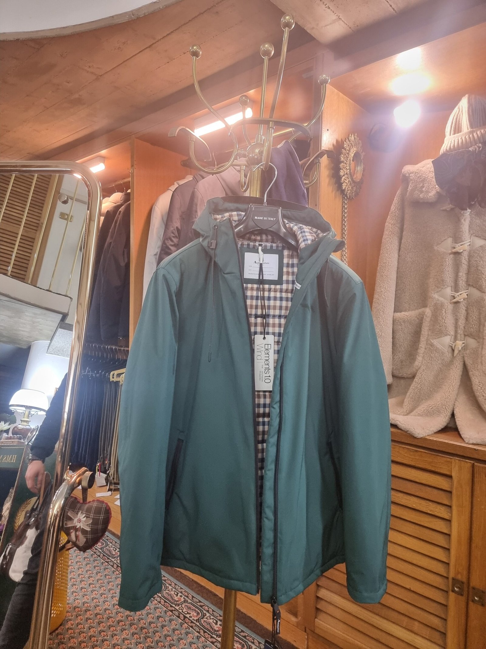 Giaccone Tecnico da Uomo con Cappuccio KP JK006 - Verde Inglese (Hunter Green) - Image 4