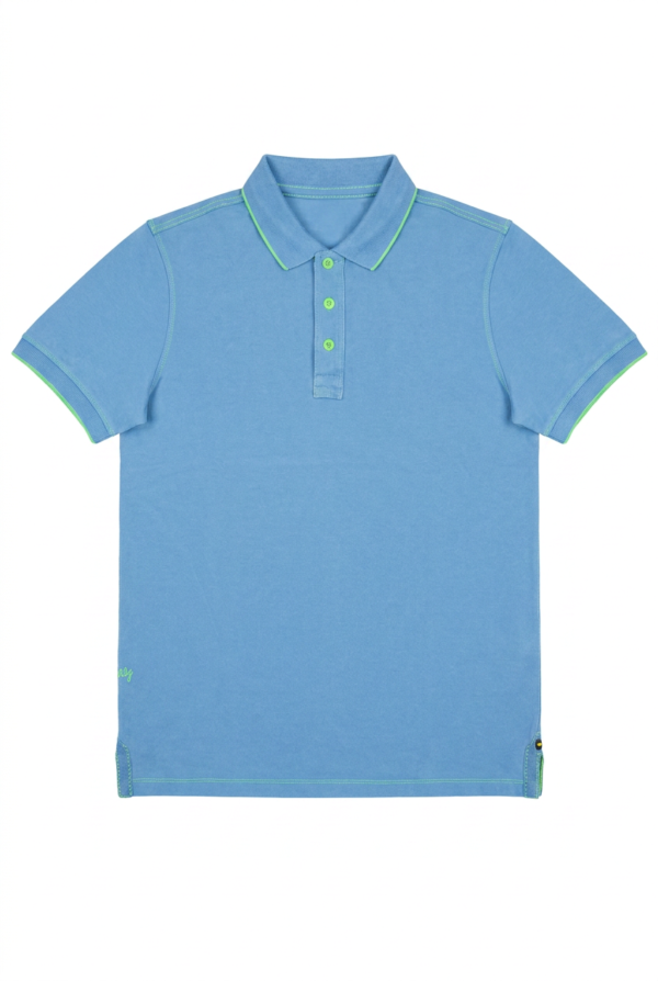 SHOCKLY M-POLO-VINTAGE MALIBU Light Blue with Neon Green accents