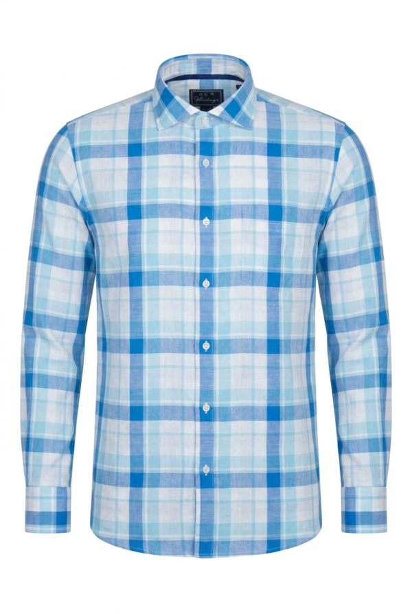 Vantage WH04 Light Blue and White Plaid