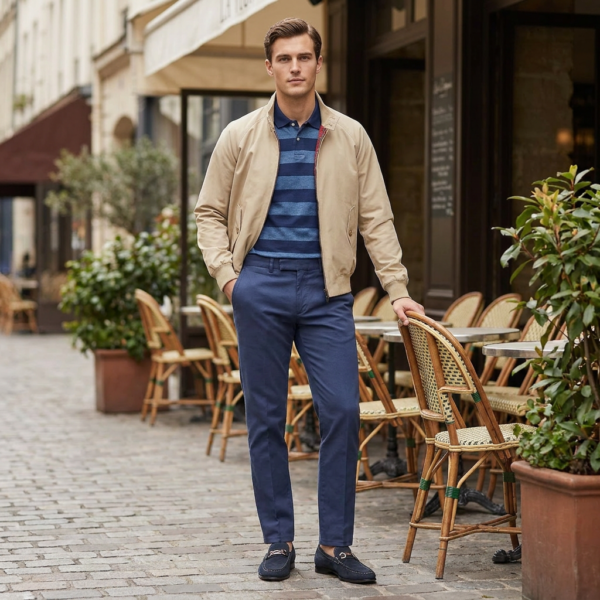 U.S. POLO ASSN. INDIGO STRIPED POLO Indigo
